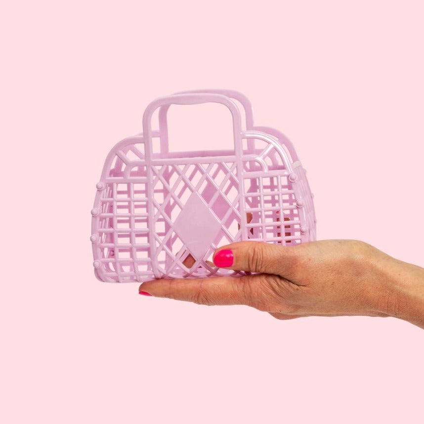 Retro Basket Jelly Mini Bag - Lilac