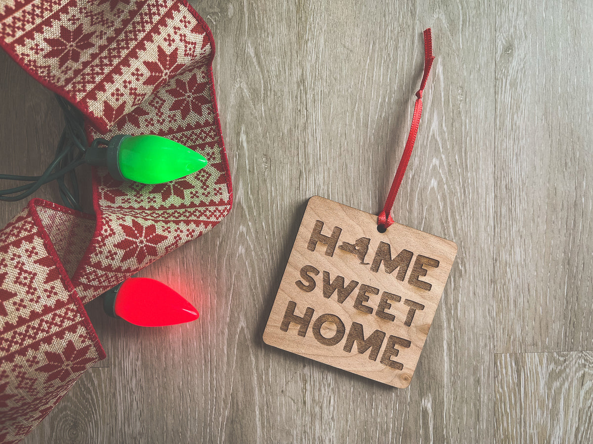 Home Sweet Home NY Wood Ornament