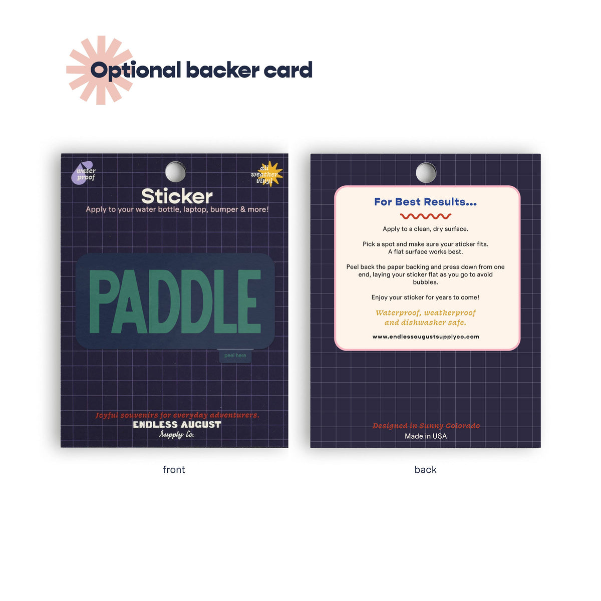 Paddle Vinyl Sticker