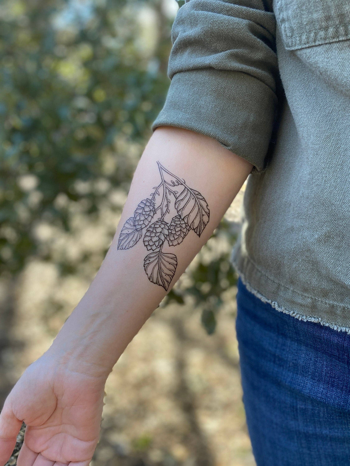 Hops Vine Temporary Tattoo