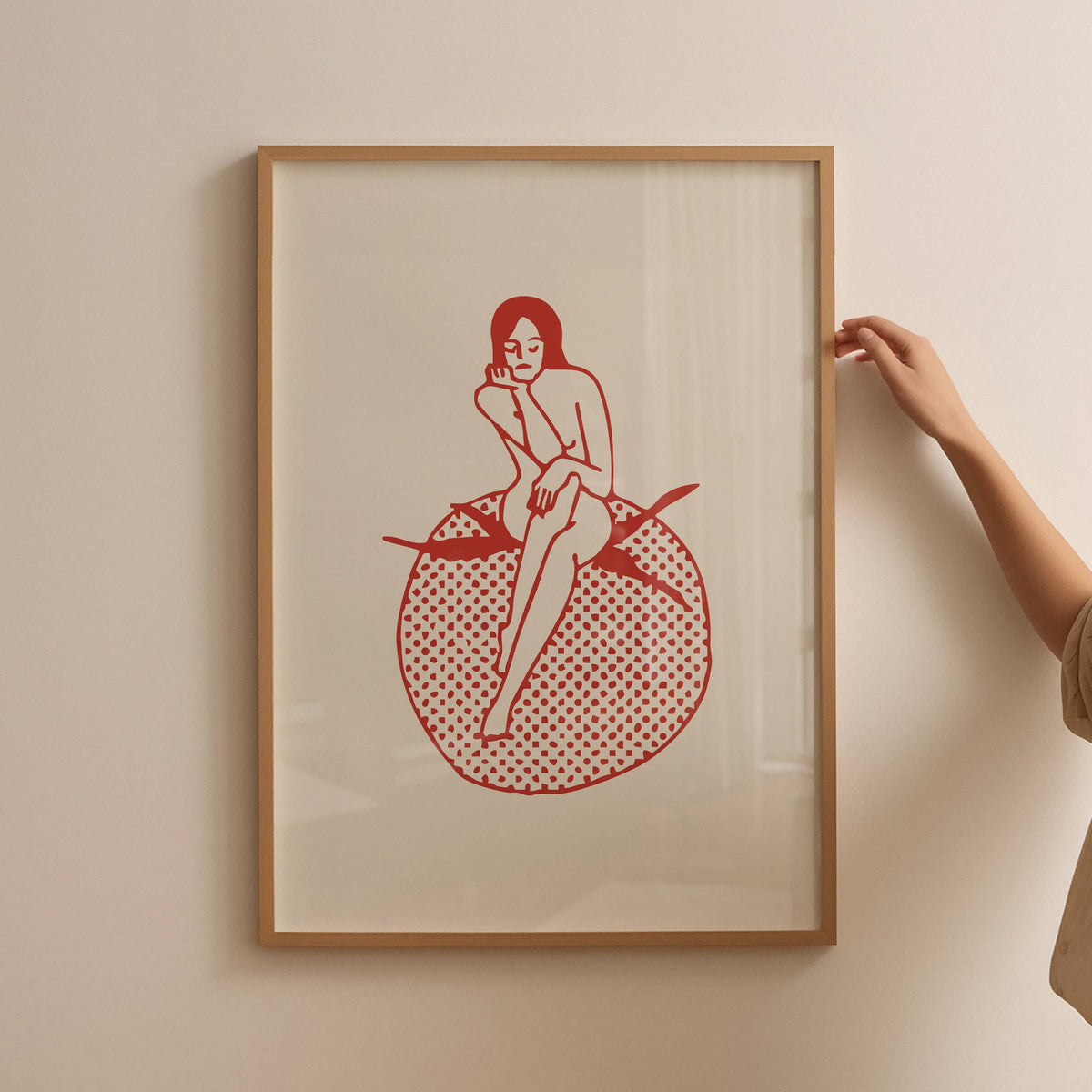 Tomato Girl Vintage Art Print