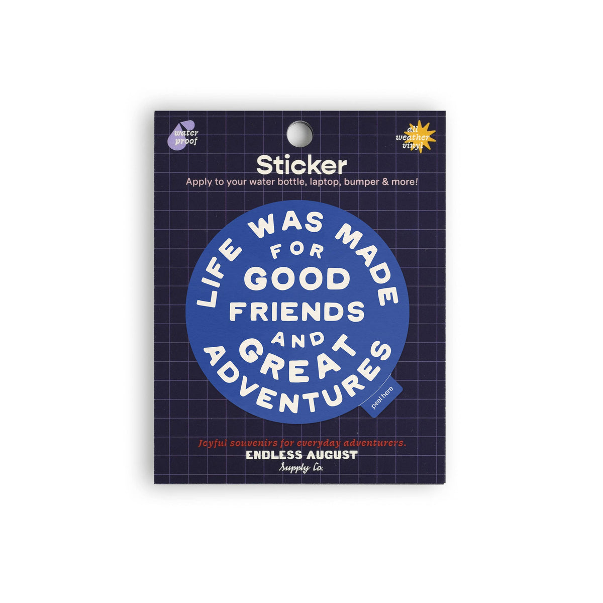 Great Adventures Sticker | Vinyl Sticker | Blue