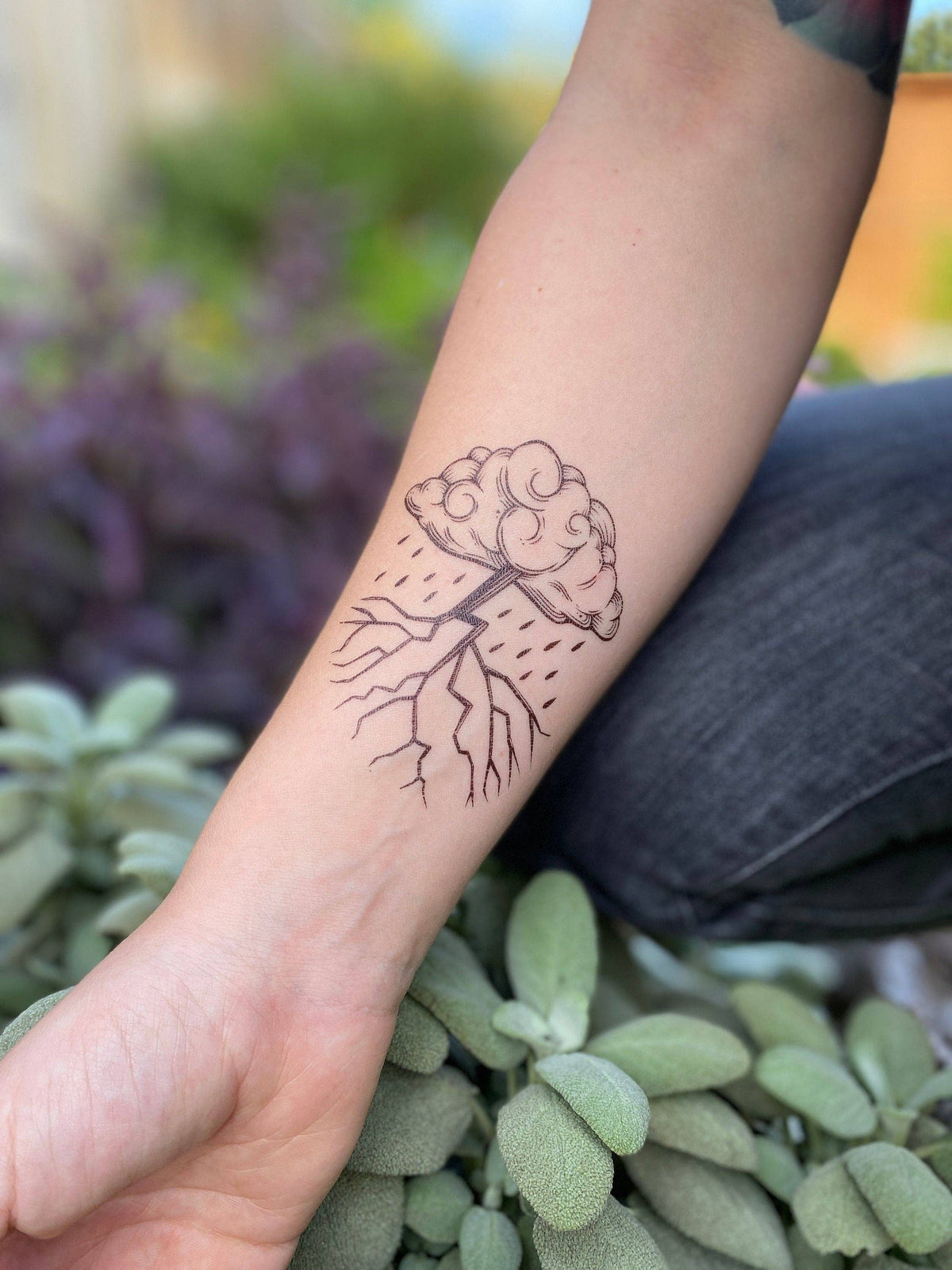 Storm Cloud Temporary Tattoo