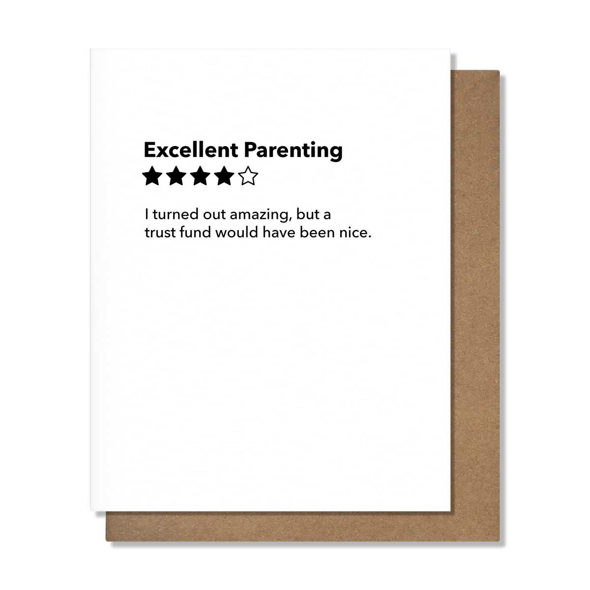 Excellent Parenting - Funny Parent Card