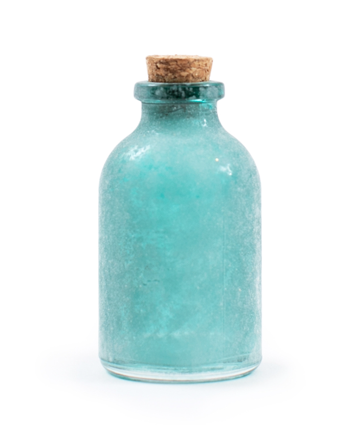 Frosted Green Mini Bottle with Cork