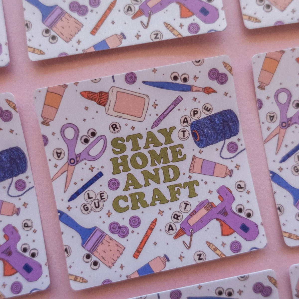Stay Home & Craft Sticker