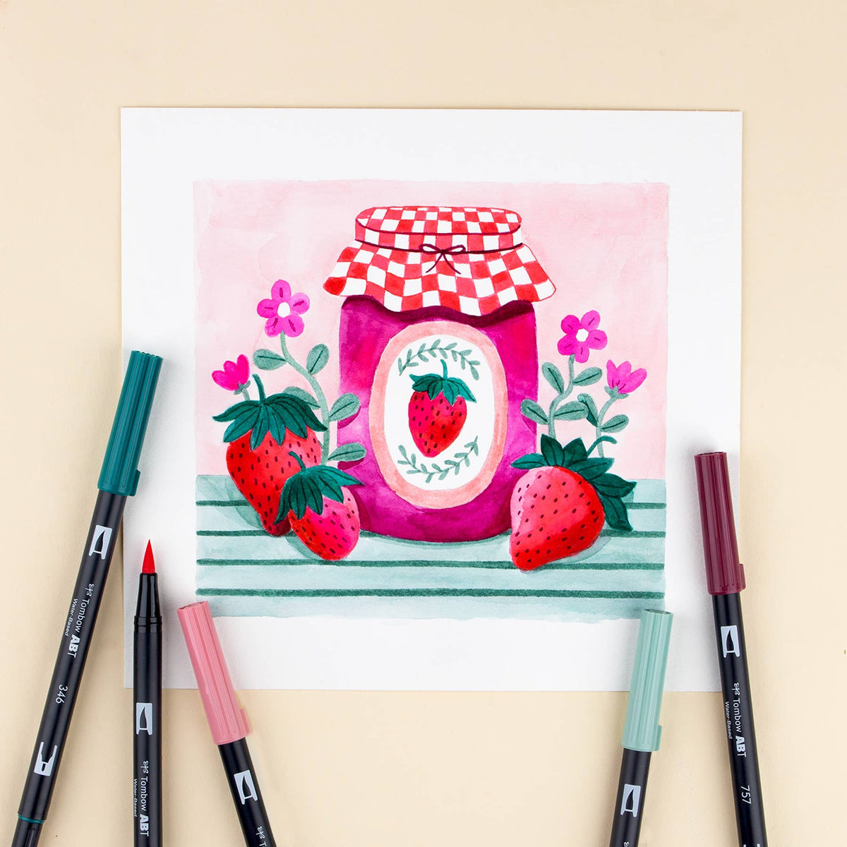 Dual Brush Pen Art Markers – Very Berry