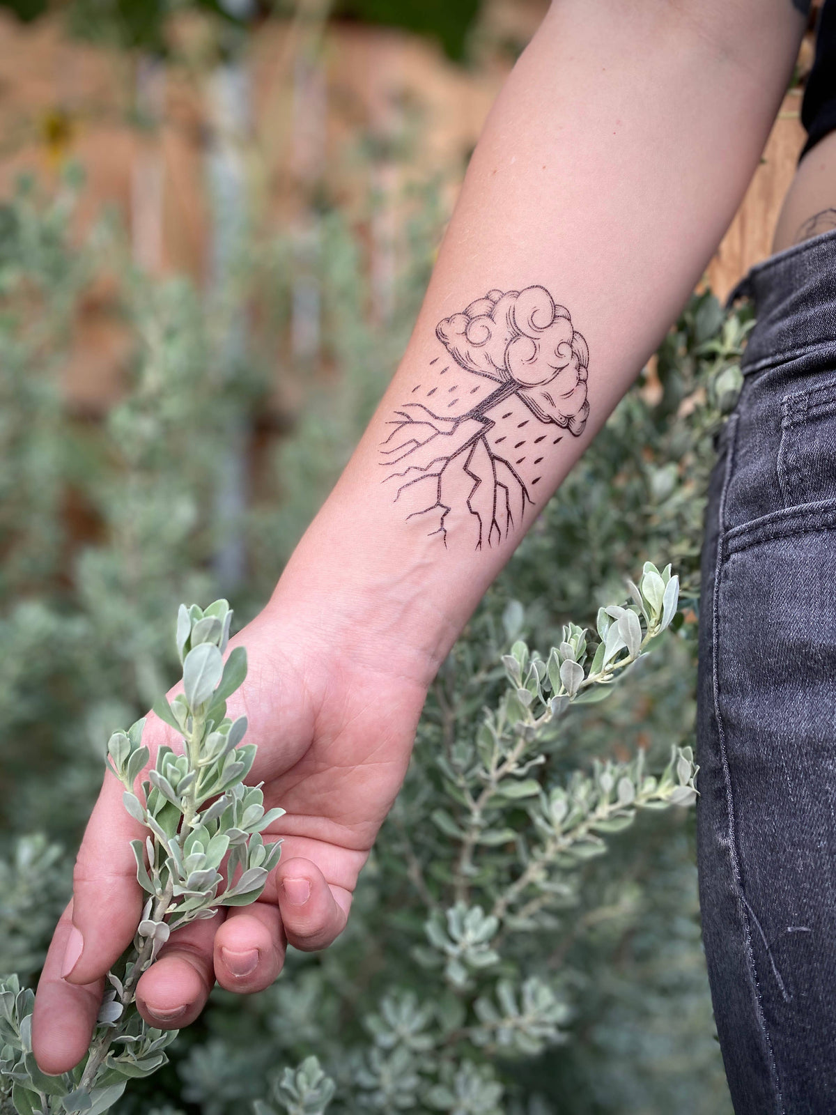 Storm Cloud Temporary Tattoo