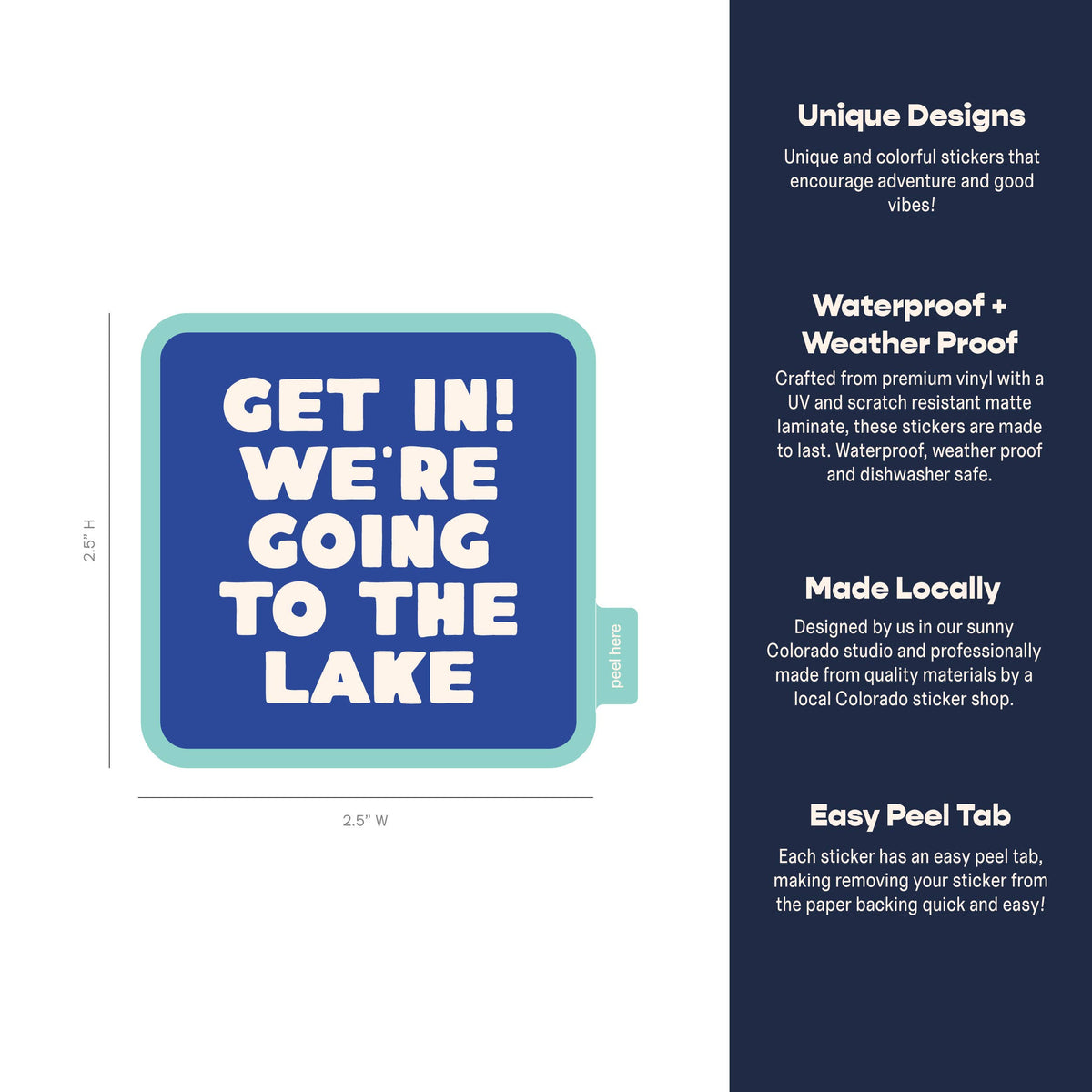 Get In! We&#39;re Going To The Lake Sticker