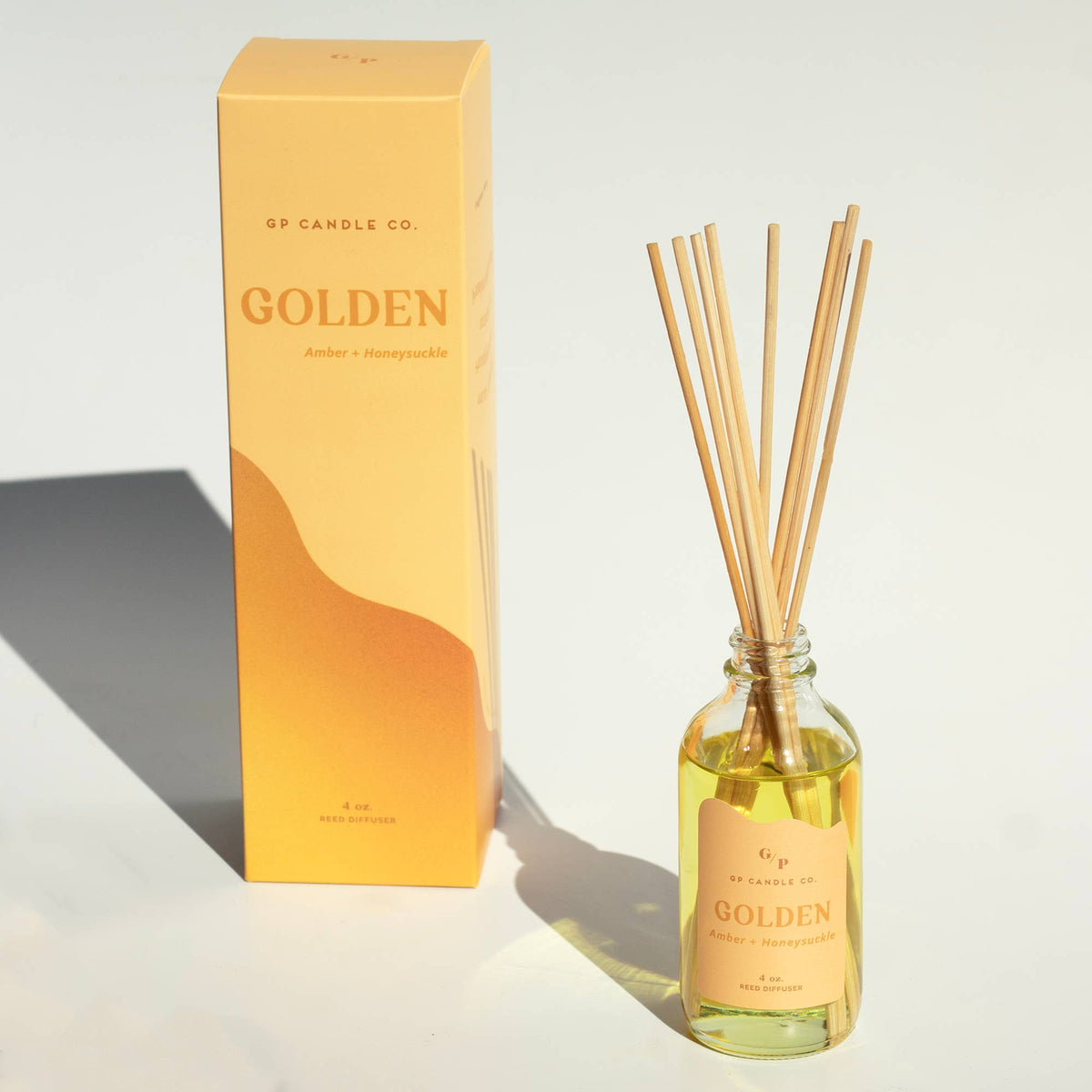 Golden Hue Reed Diffuser (Amber + Honeysuckle)