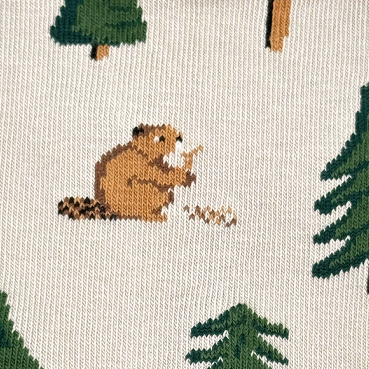 Men&#39;s Bear in Hat and Trees Socks
