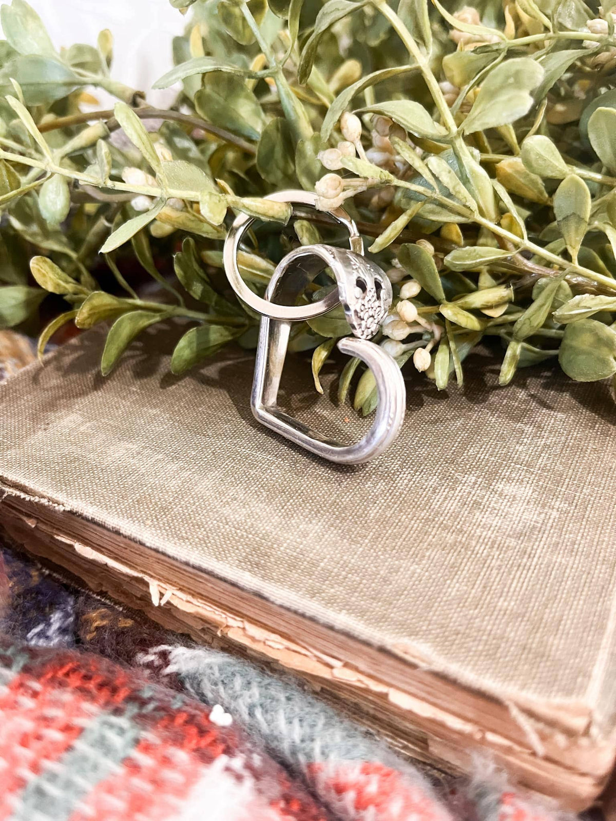 Heart Shaped Spoon Stem Key Ring