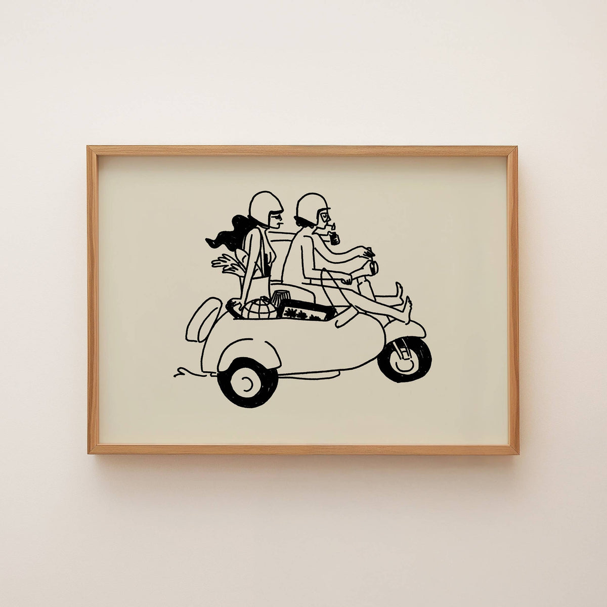 Farmer&#39;s Market Run, Minimal Summer Art Print