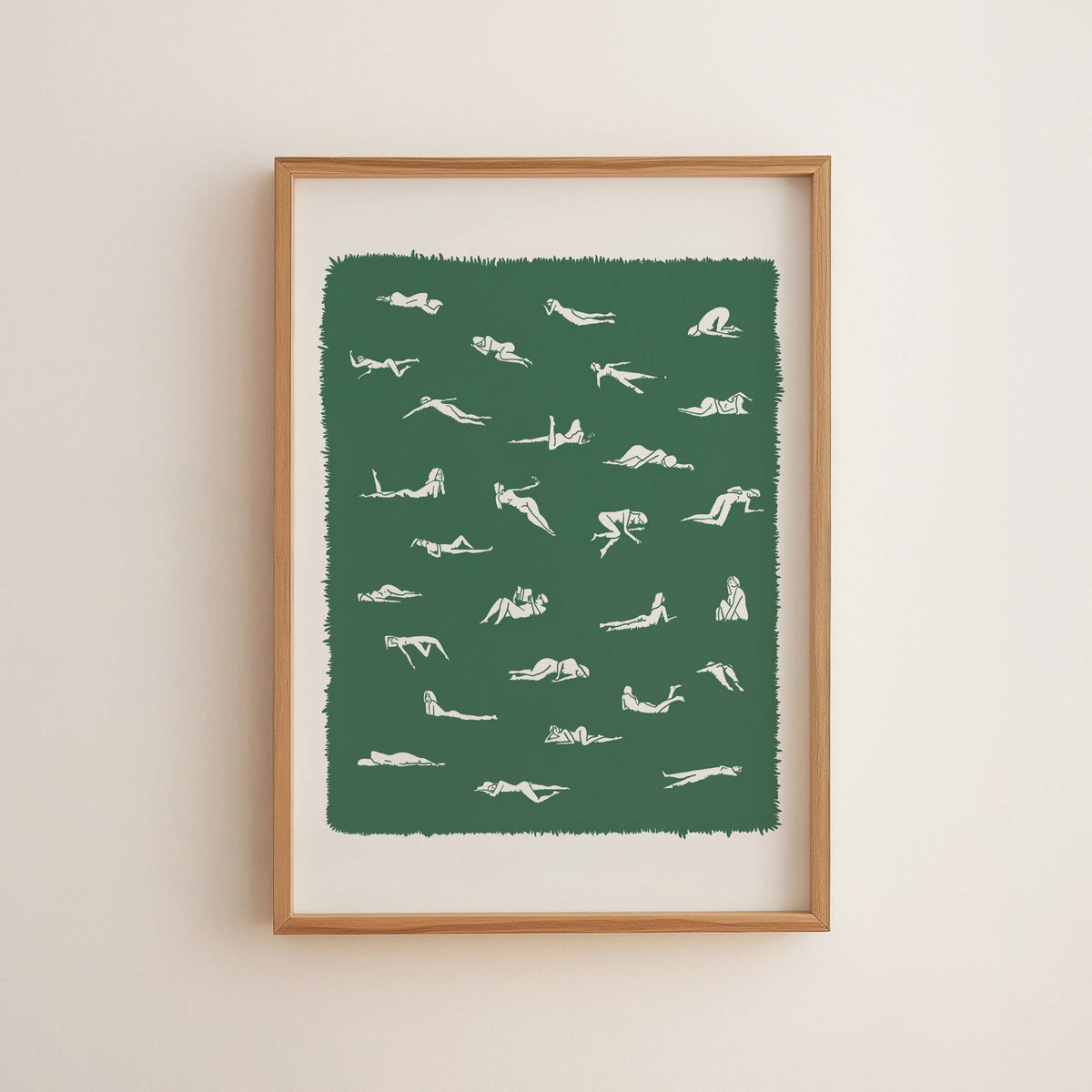 "Ways To Lay In The Grass" Wall Art Print