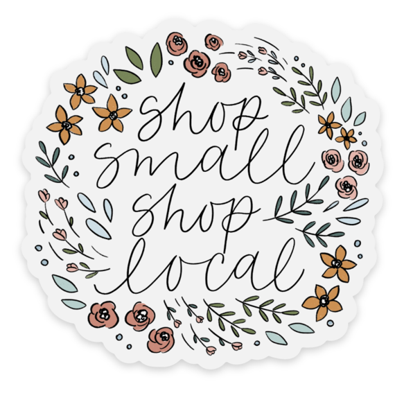 Clear Shop Small Shop Local Sticker