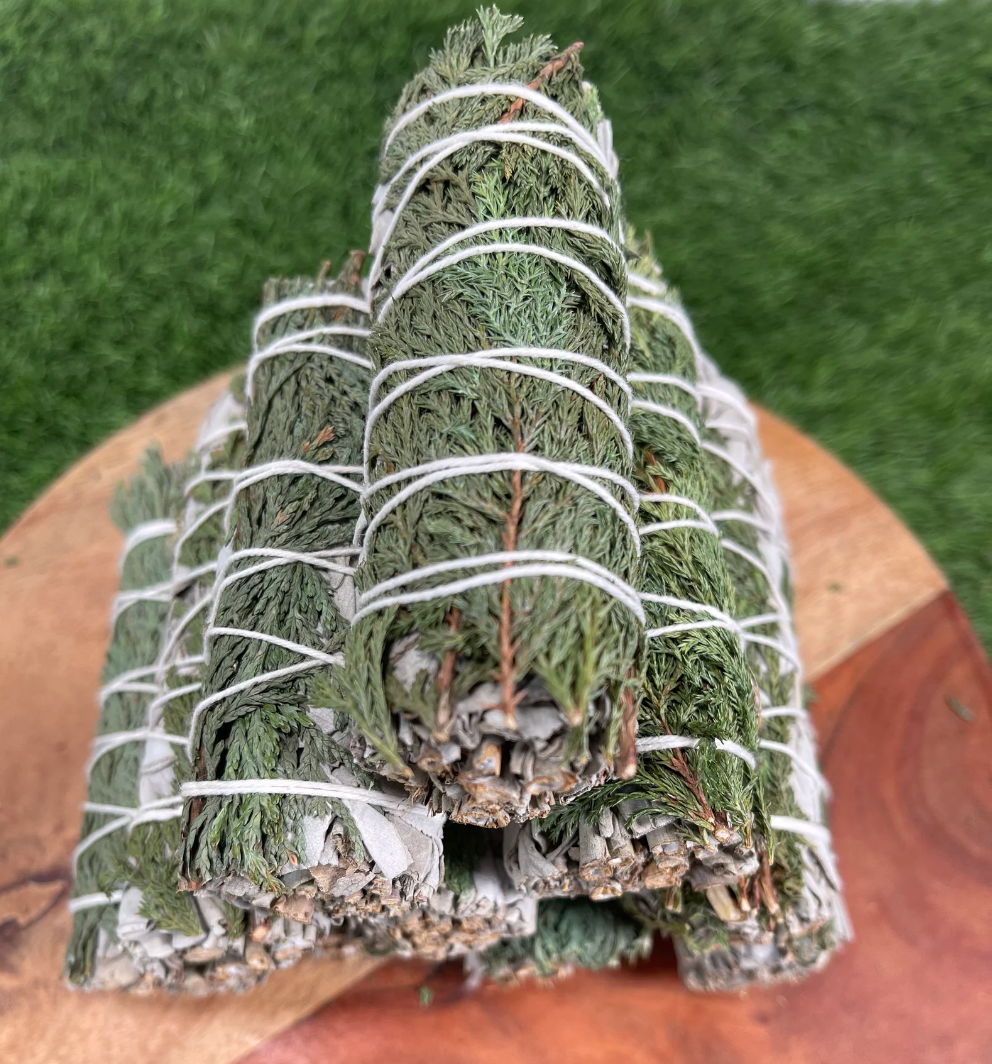 Organic White Sage with Cedar Smudge Sticks from California