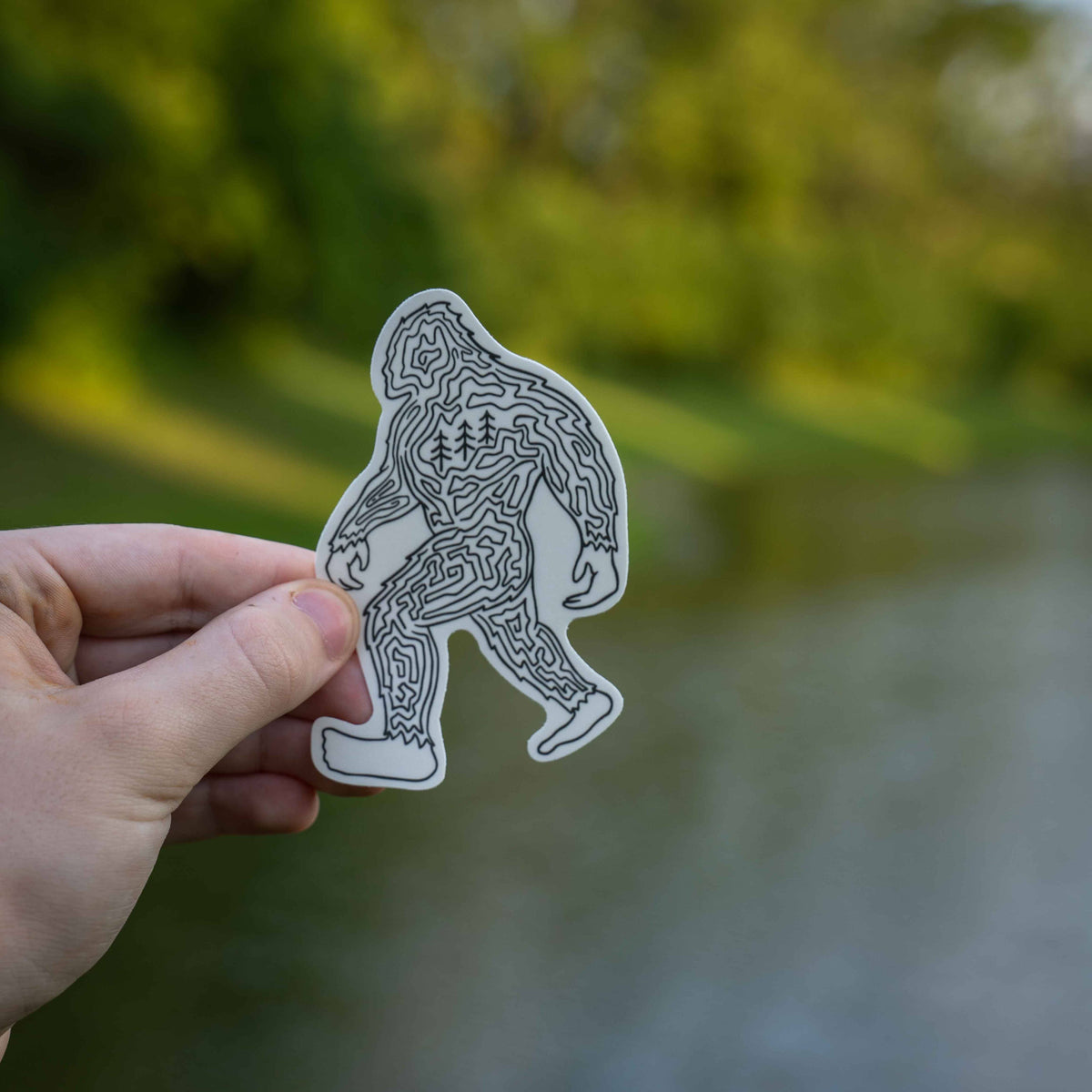 Sasquatch Bigfoot Maze Sticker