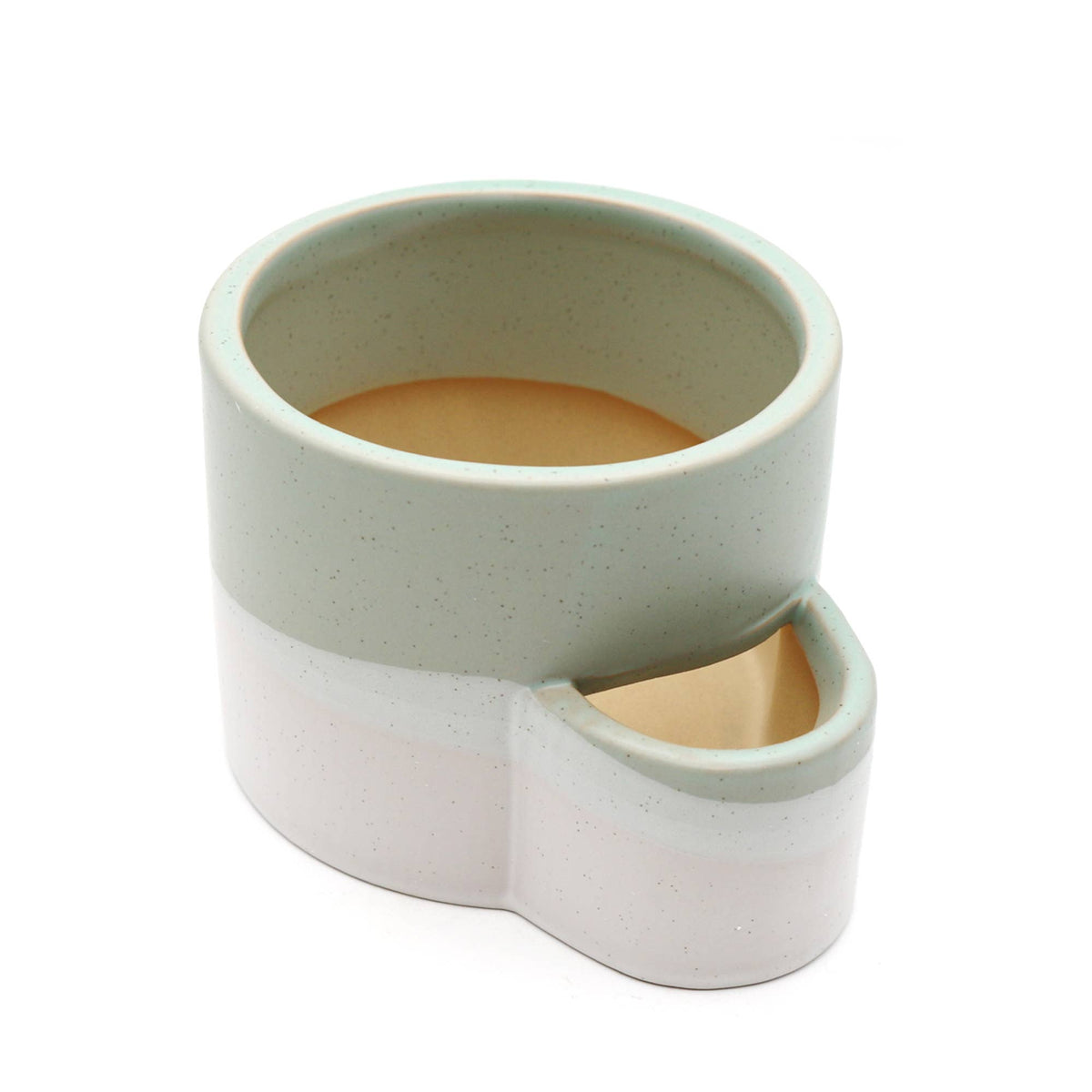 Ceramic Burner w/ Match Slot - White & Green