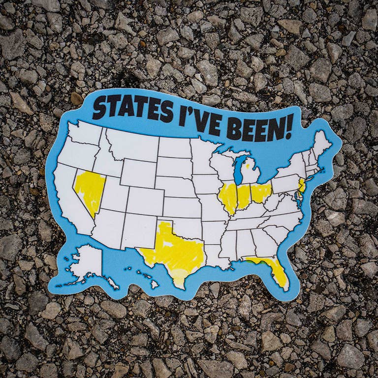 States I've Been US Map DIY Sticker