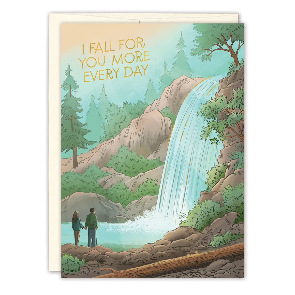Waterfall Anniversary Card
