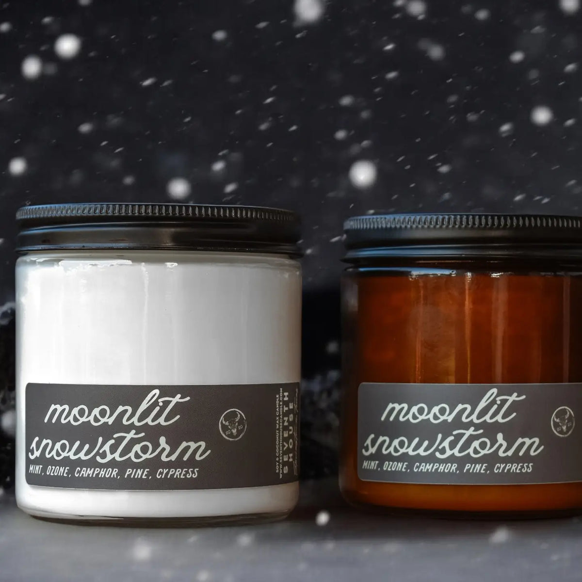 Moonlit Snowstorm Candle