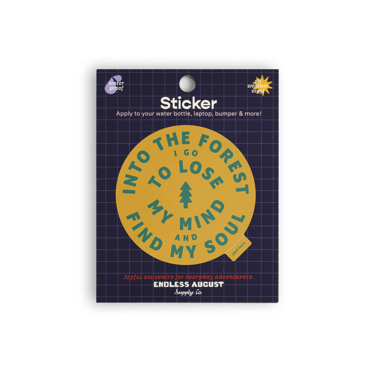Into The Forest Sticker | Vinyl Sticker | Yellow