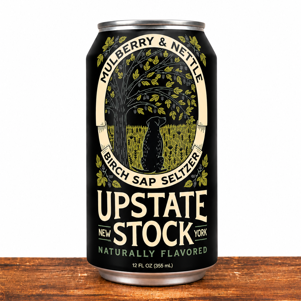 Mulberry and Nettle Birch Sap Seltzer