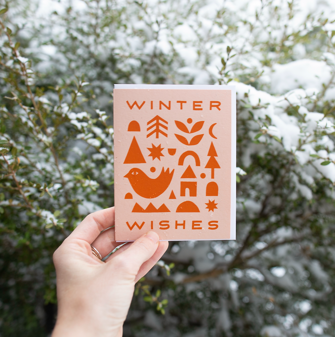 Winter Wishes Collage Card
