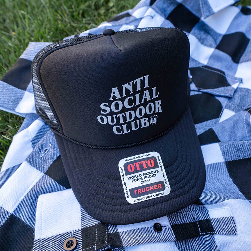 Anti Social Outdoor Club - Black Mesh OTTO Trucker Snap Back
