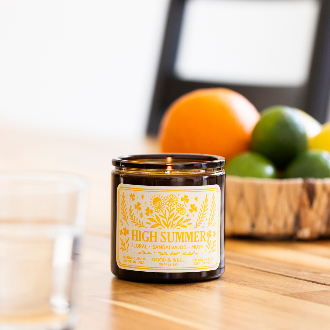 High Summer 9oz Soy Candle / Folk & Flame Summer