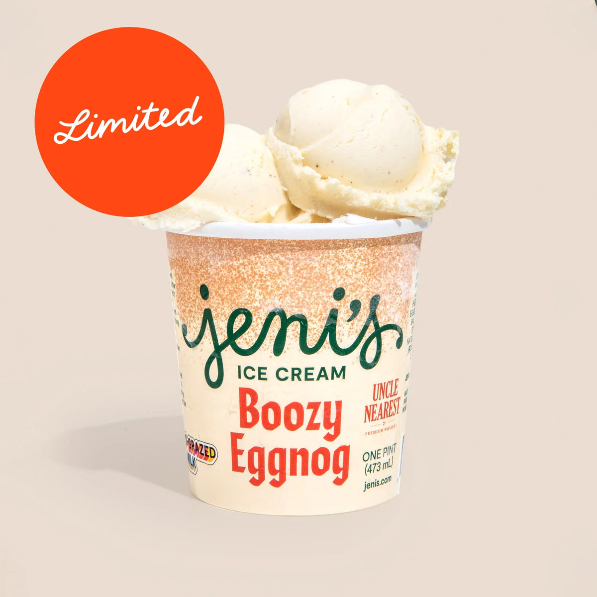Boozy Eggnog Ice Cream Pint