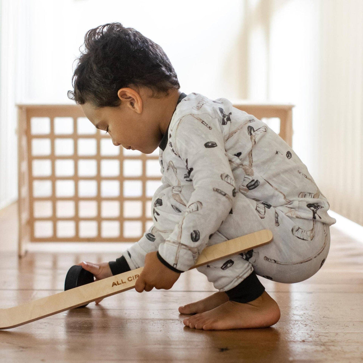 Hockey Season Organic Cotton Two-Piece Pajamas