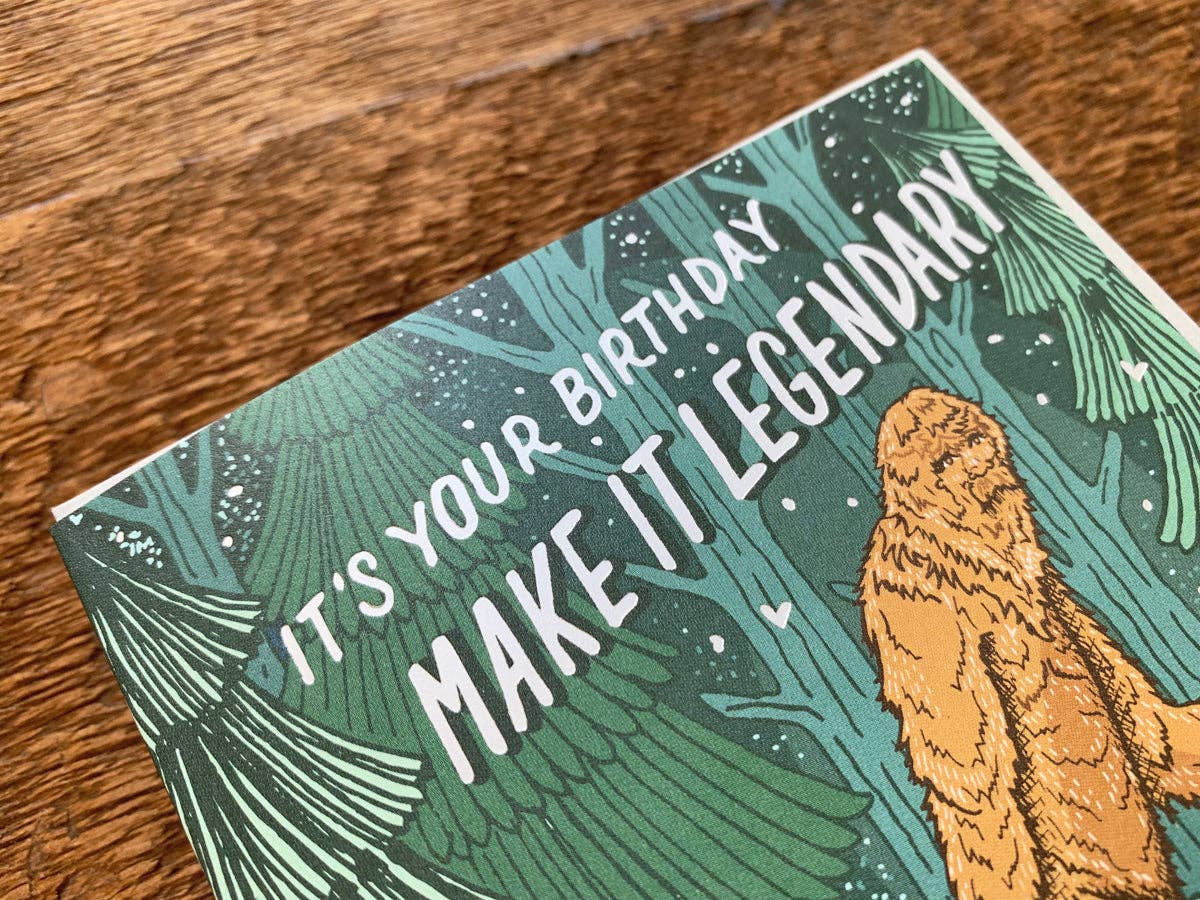 Bigfoot Birthday Card