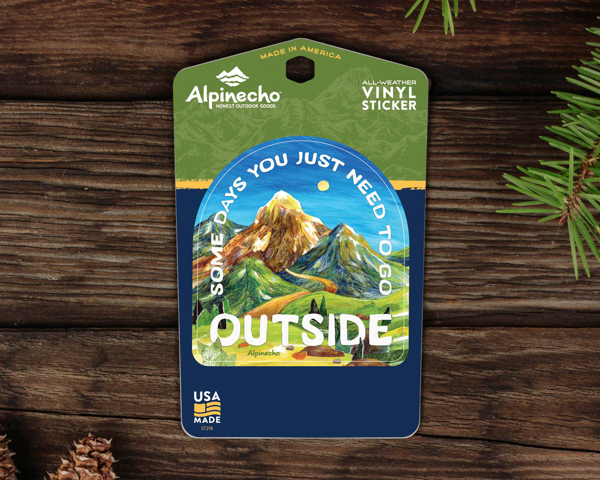 Go Outside Mountain Path Sticker