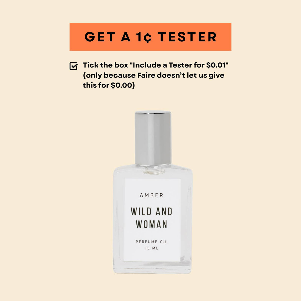 Amber Perfume Oil - The Rebel - Clean - MCT Oil Fragrance