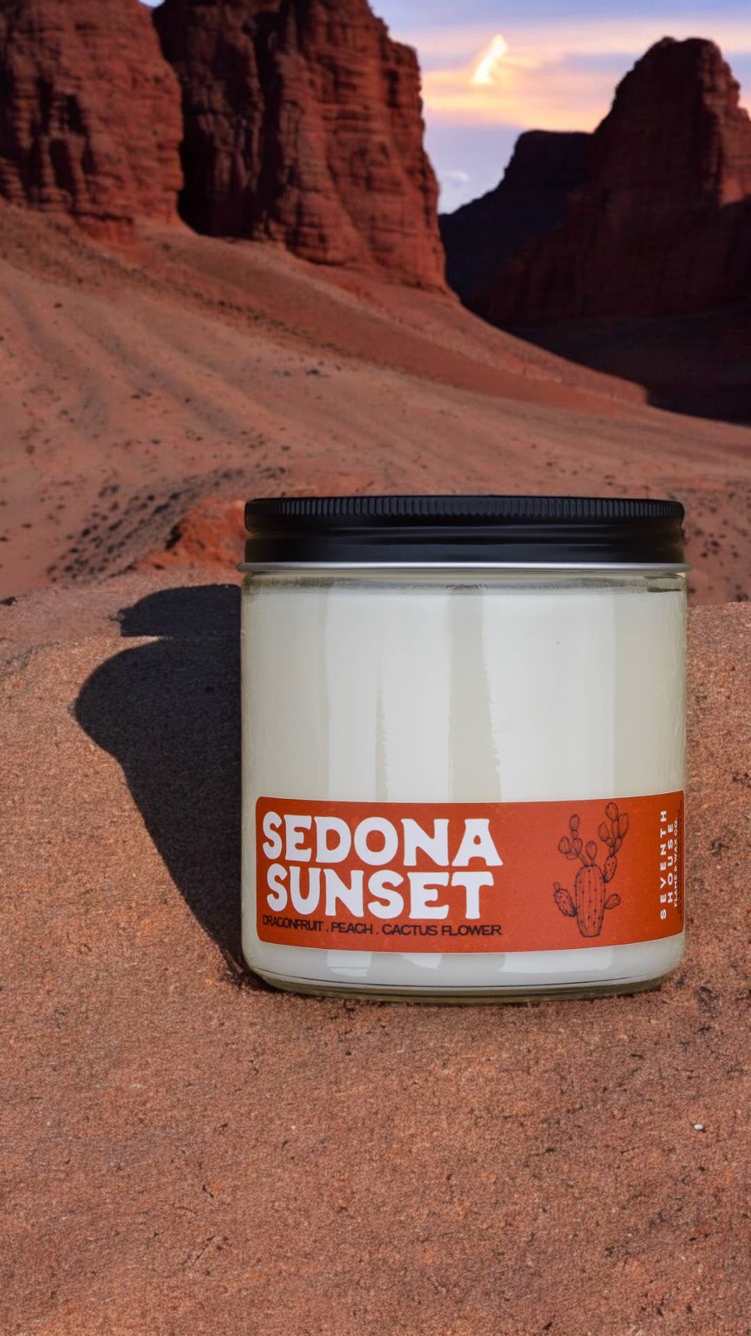 Sedona Sunsete - Dragonfruit, Cactus, Peach Candle