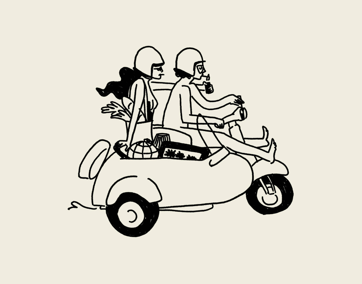 Farmer&#39;s Market Run, Minimal Summer Art Print