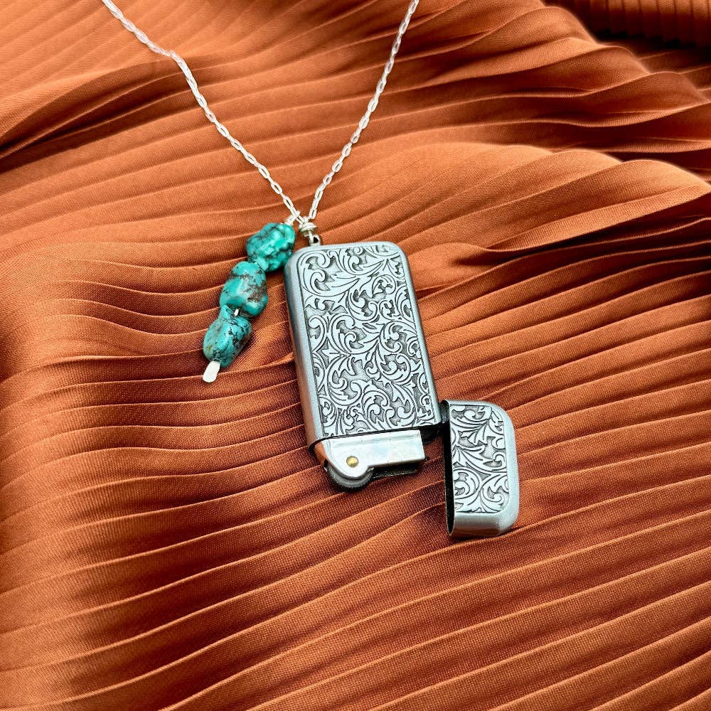 Flicker Lighter Necklace 18" Gold