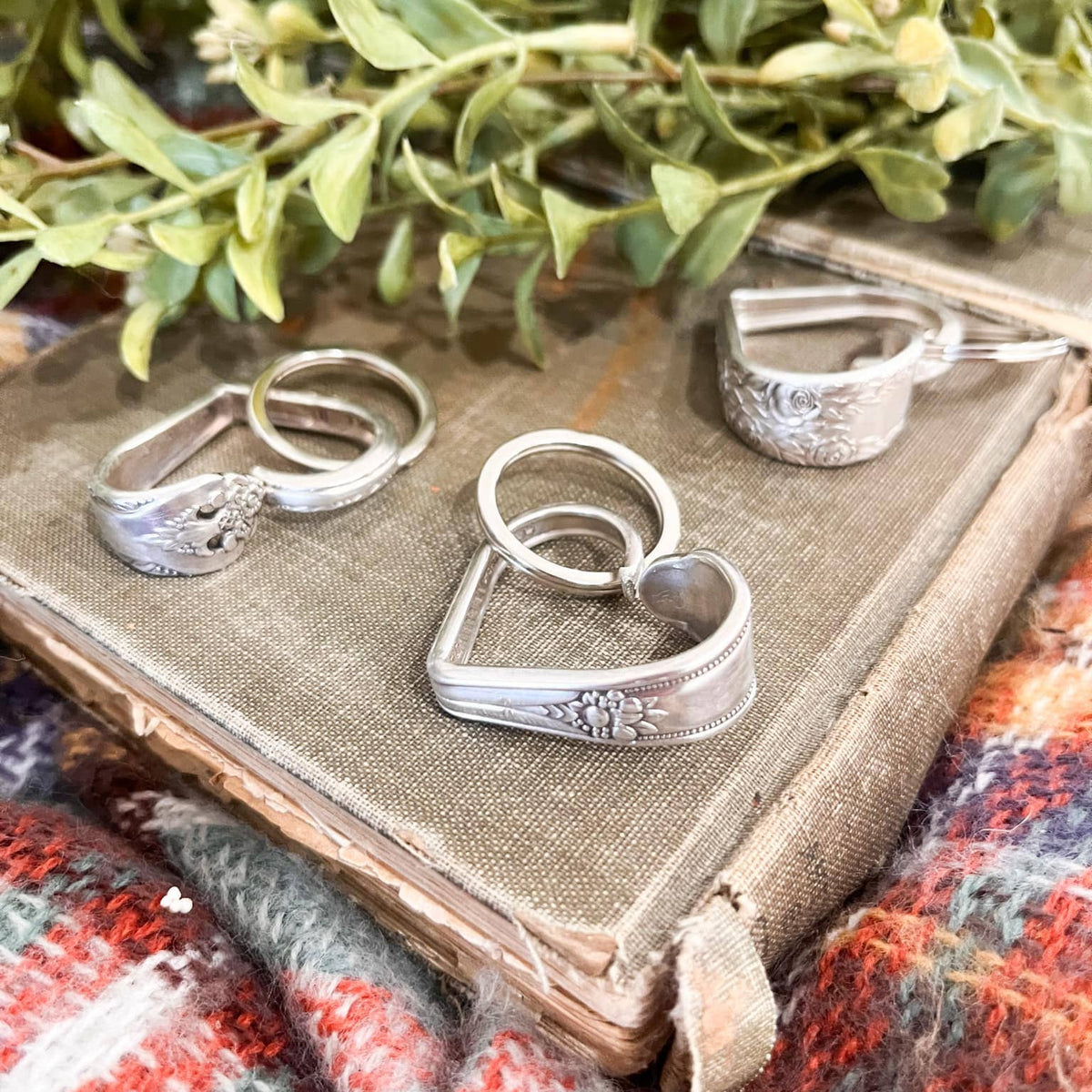 Heart Shaped Spoon Stem Key Ring