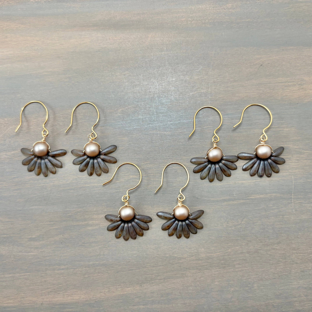 Art Deco Vintage Rose Earrings