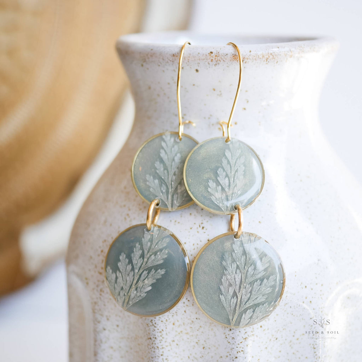 Emerald Fern Boho Babe Earrings