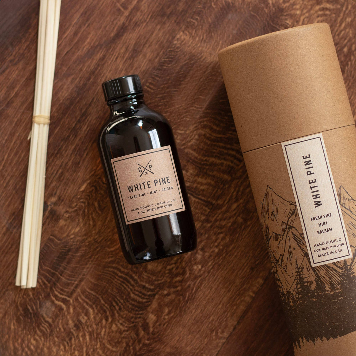 White Pine 4 oz. Balsam + Feather Reed Diffuser