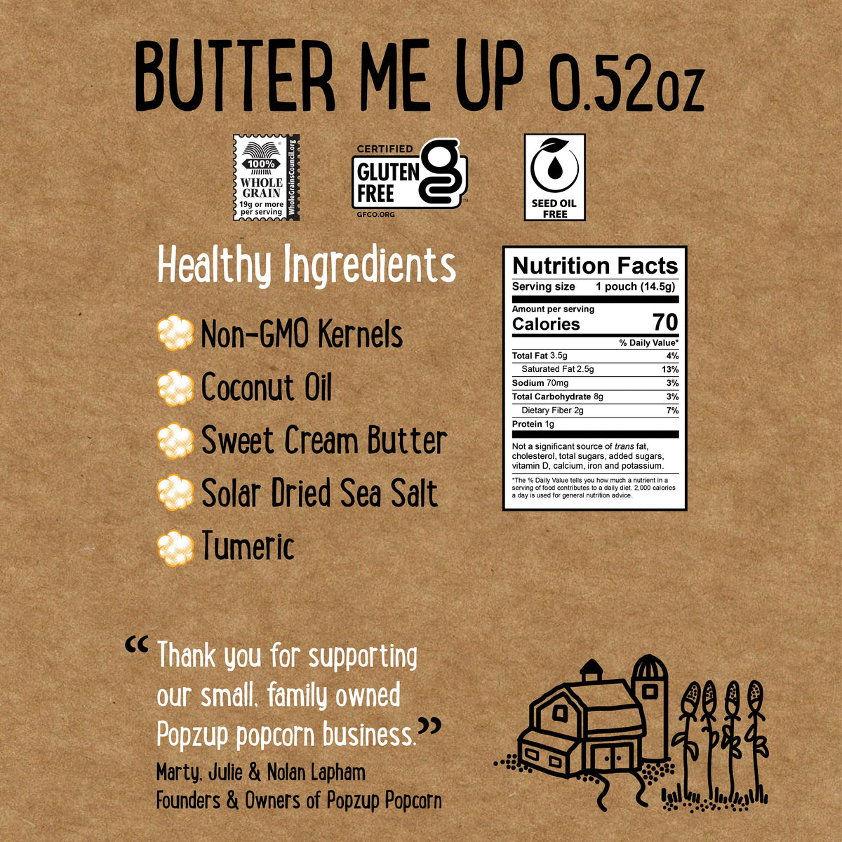 Butter Me Up Mini Popcorn Bags