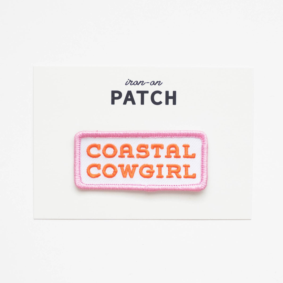 Coastal Cowgirl Embroidered Iron on Patch