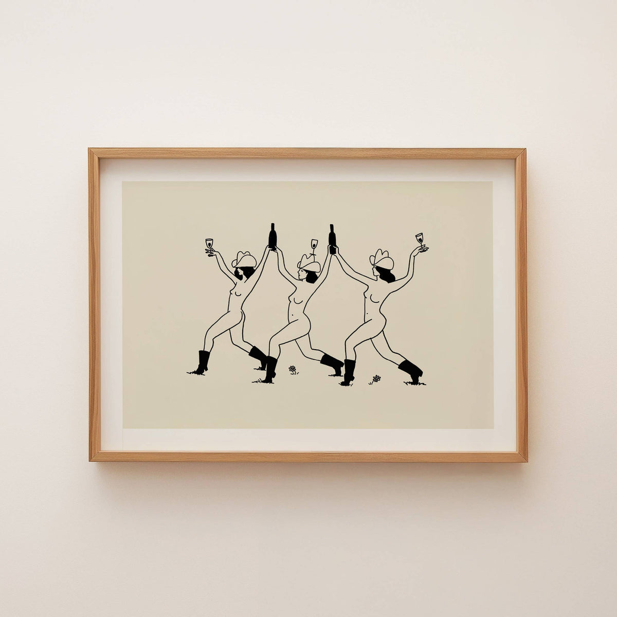 Western Wine Vintage Wall Art Print