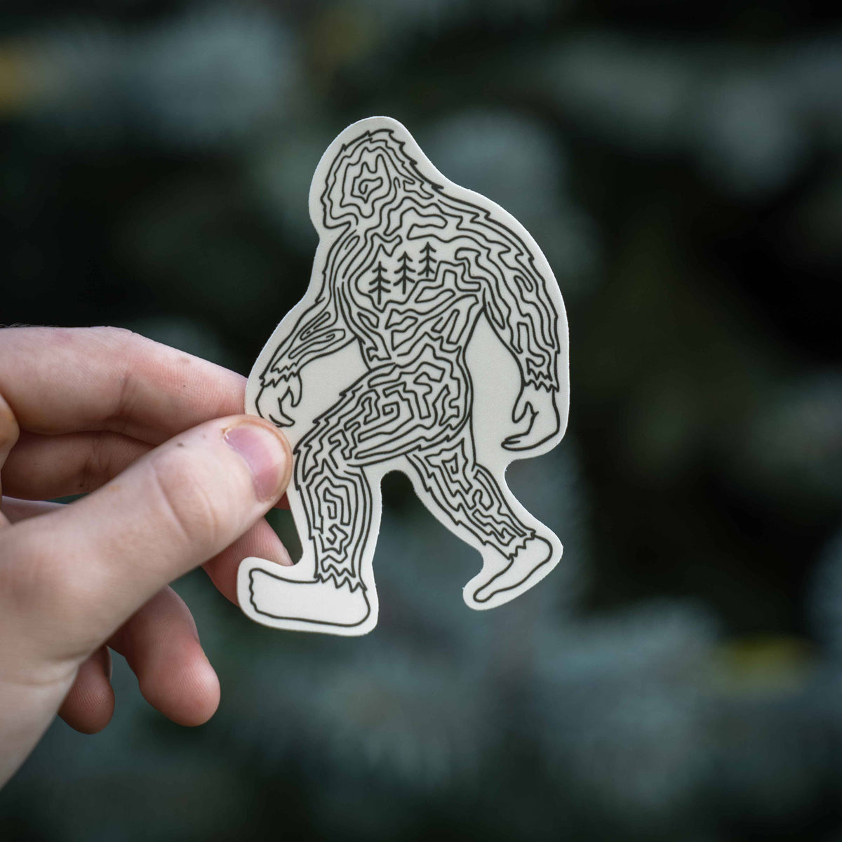 Sasquatch Bigfoot Maze Sticker