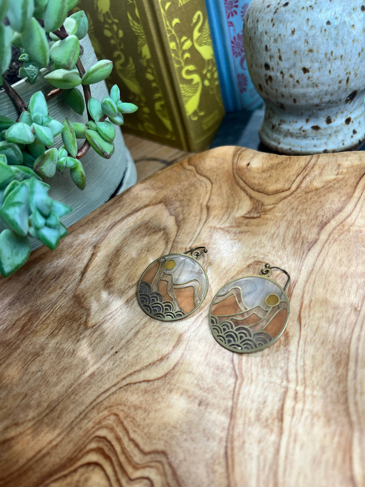 Sea To Summit // Stained Glass Resin Earrings