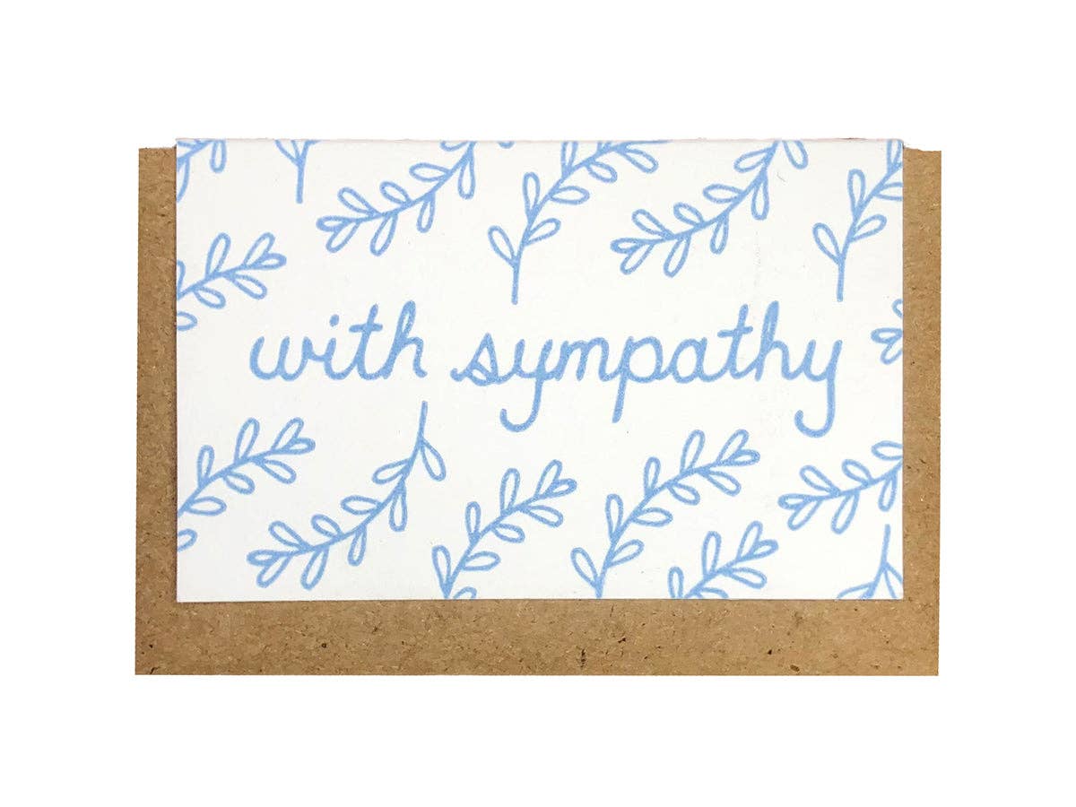 With Sympathy Enclosure Card