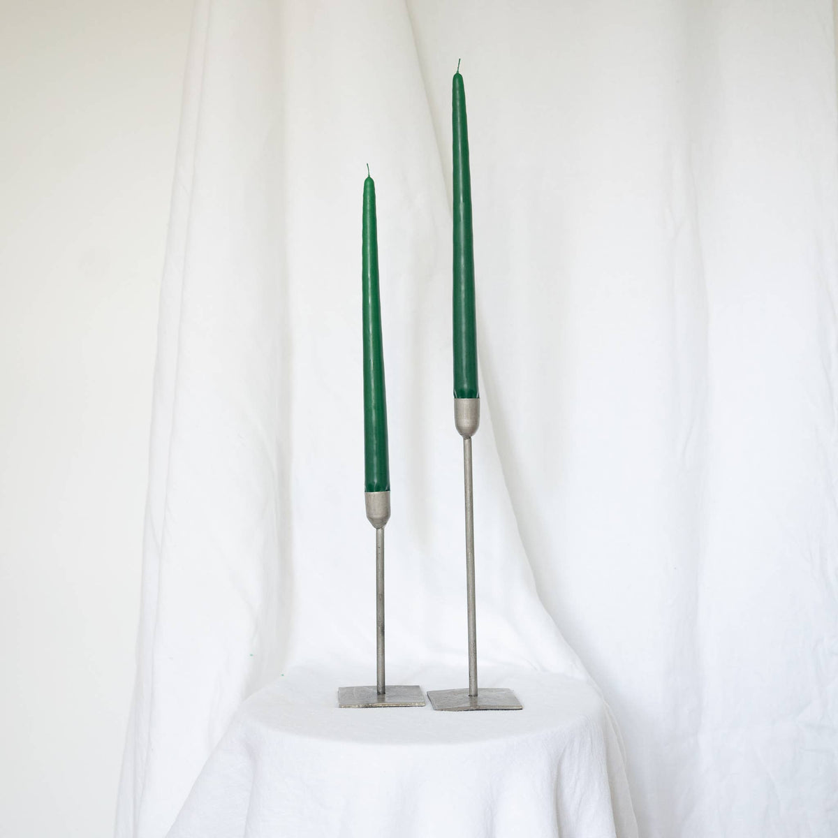 Taper Candles - Pair Christmas Green