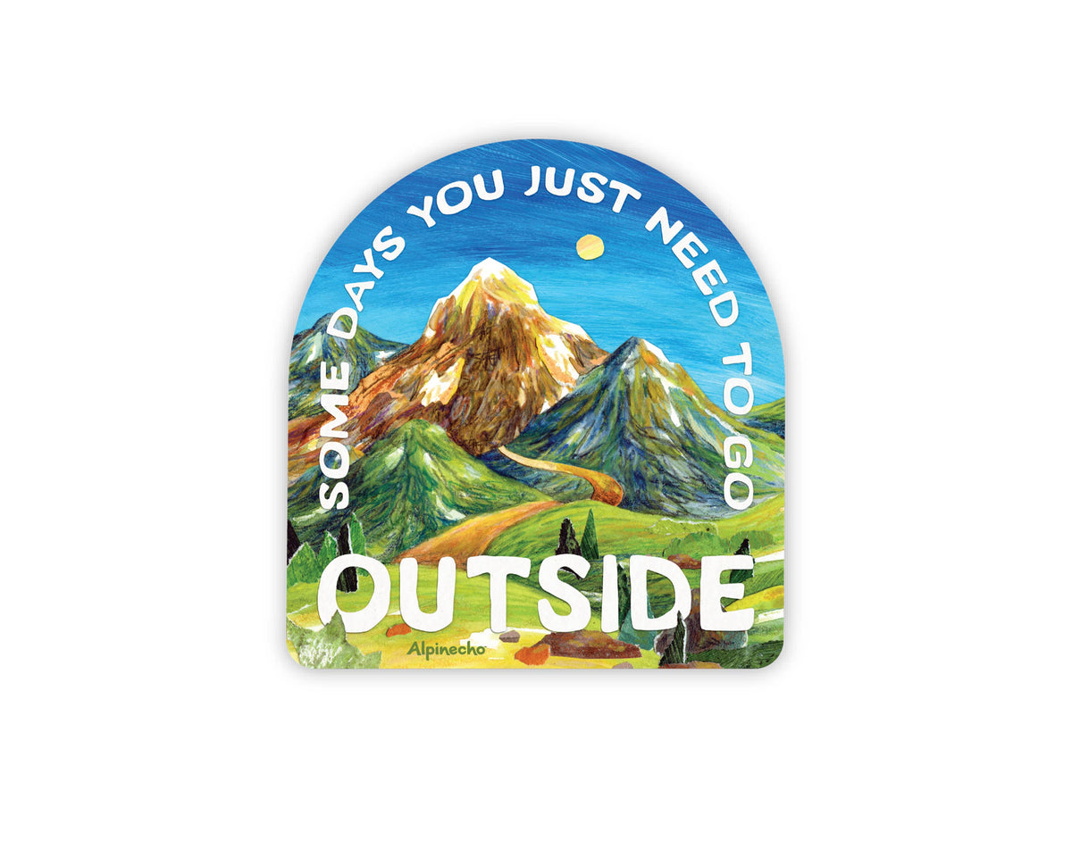 Go Outside Mountain Path Sticker